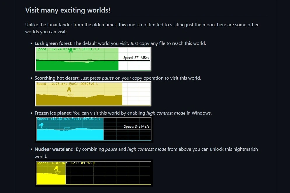 Copy Dialog Lunar Lander Adds A Game To File Transfers - 98