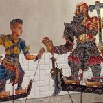 God of War Ragnarok wayang kulit close up