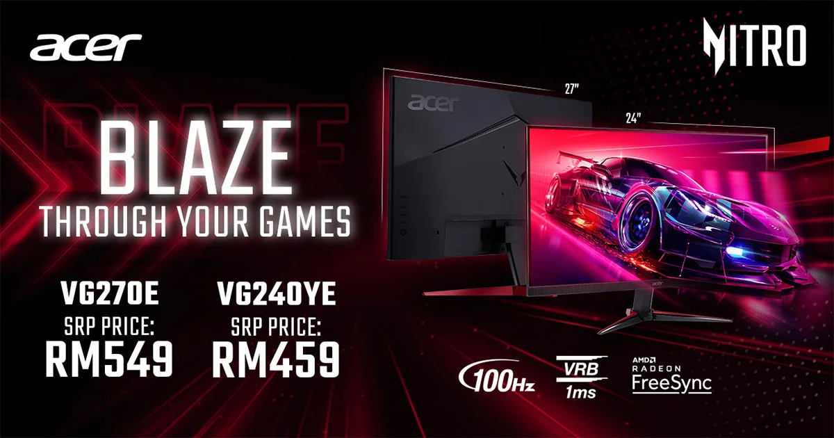 Acer Debuts Nitro VG240YE And VG270E Monitors In Malaysia  Starts From RM 459 - 82