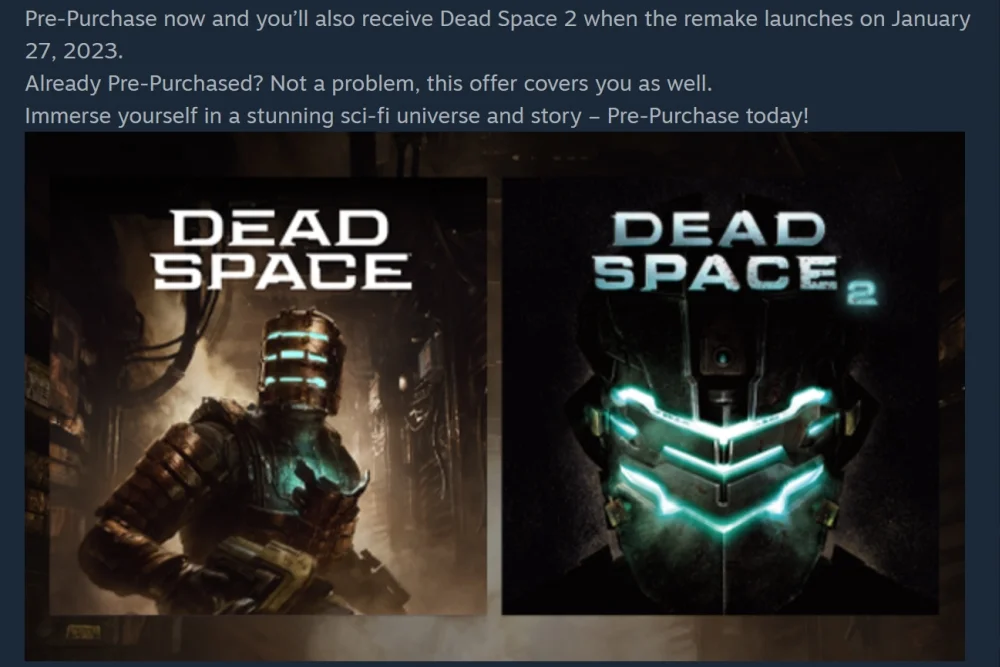 Dead Space Remake Pre Orders On Steam Includes Dead Space 2 From 2011 - 20