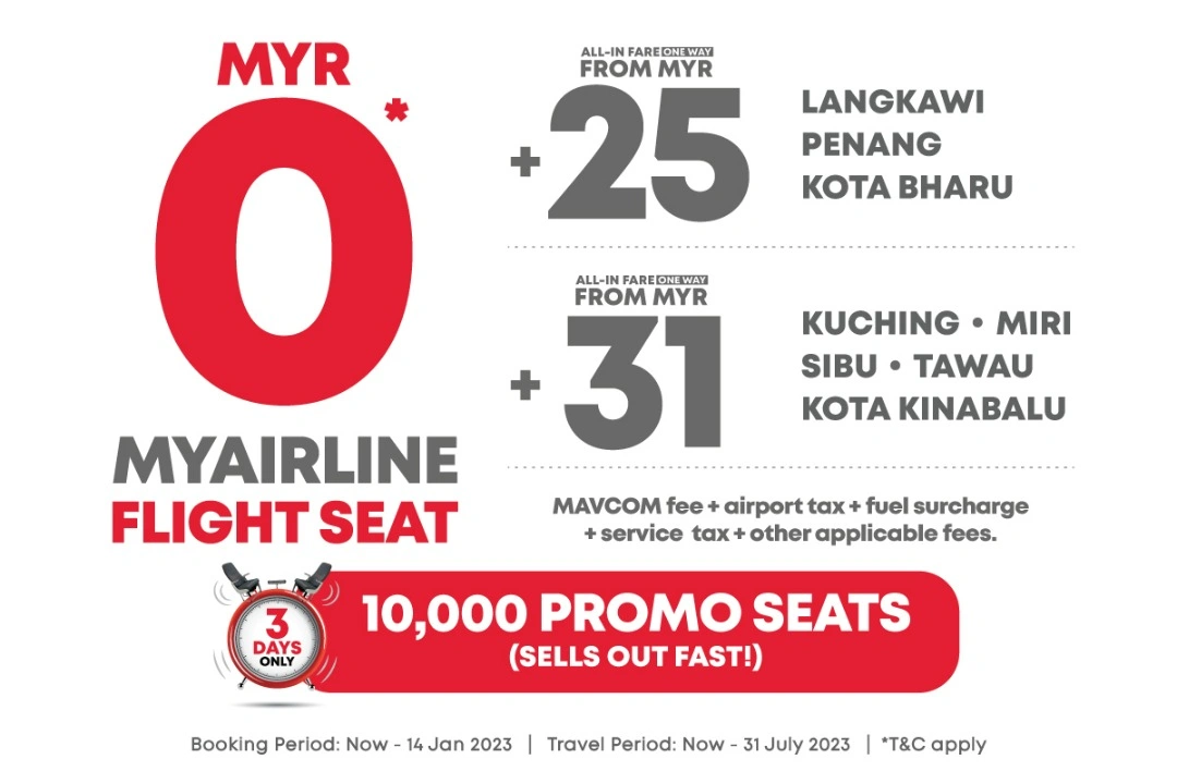 MYAirline Giving Away 10 000 Free Flight Seats - 55