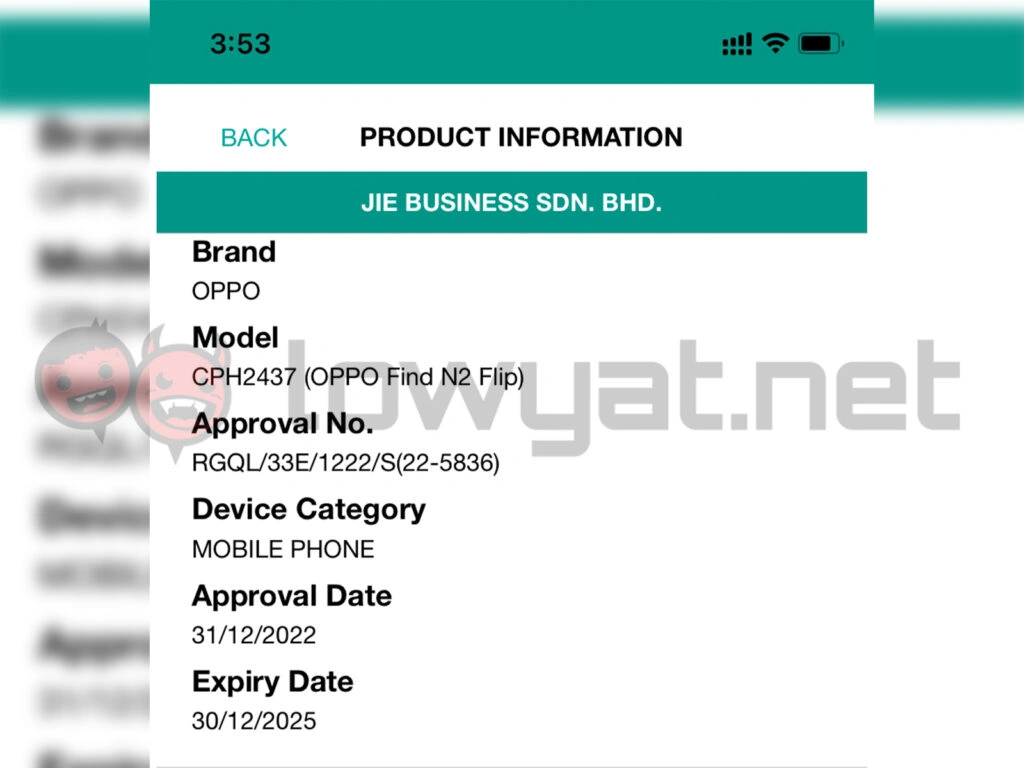 OPPO Find N2 Flip Passes SIRIM Certification - 17