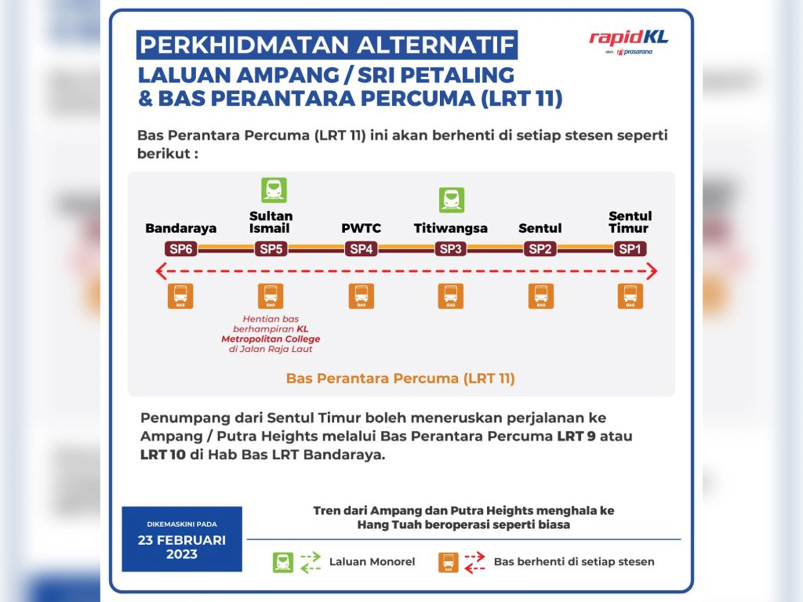 Sentul Timur To Bandaraya LRT Route Now Operates On 12 Minute Intervals - 99