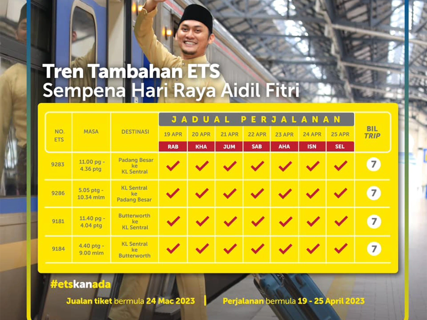 KTMB Launches Additional ETS Trains For Raya  Labour Day - 68