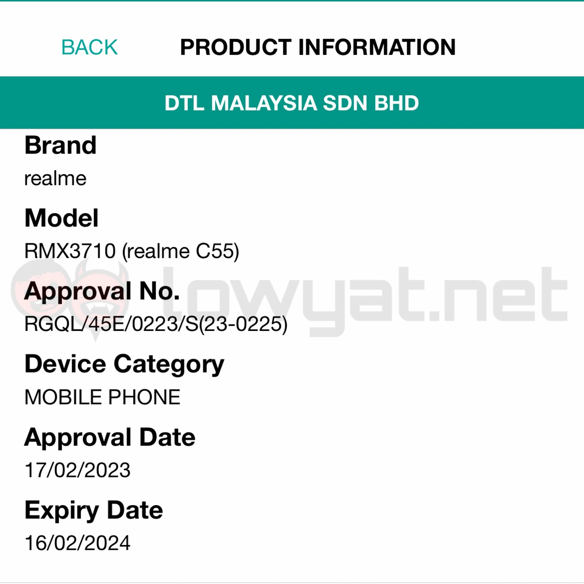 Realme C55 Spotted In SIRIM Database  Local Launch Imminent - 82