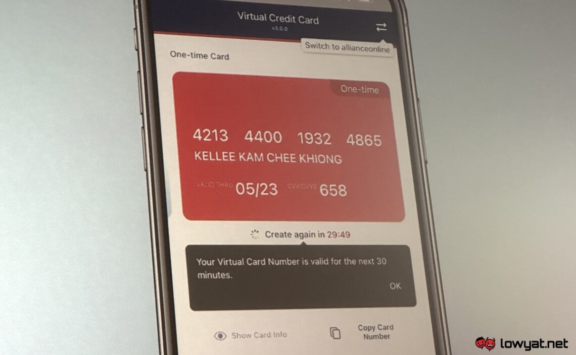 Alliance Bank Visa Virtual Credit Card Now Features Dynamic Card Number ...