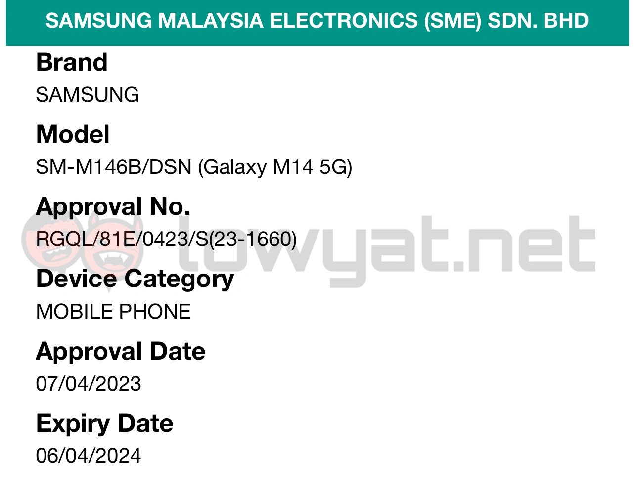 Samsung Galaxy M14 5G Listed With SIRIM Certification  Local Launch Potentially Soon - 57