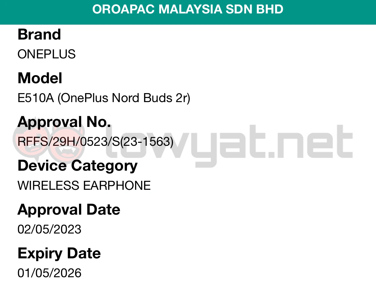 OnePlus Nord Buds 2R Spotted With SIRIM Certification  Local Launch Likely - 90