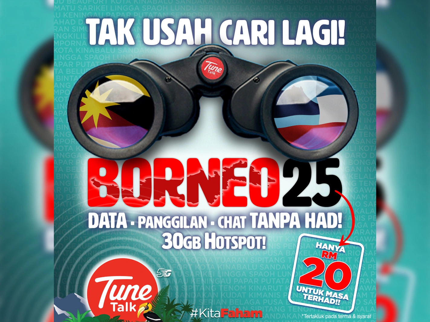 Tune Talk Introduces Borneo 25 Plan With 30GB For RM20 Per Month - 72