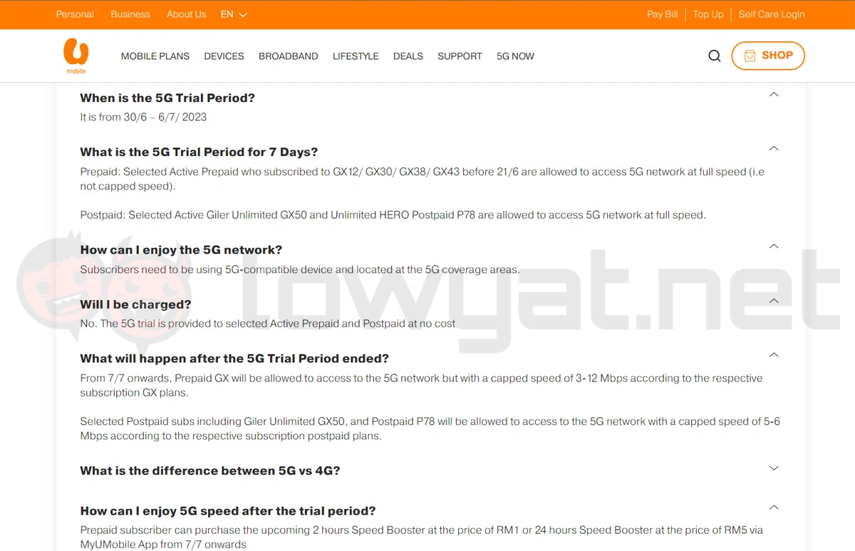 U Mobile Rolling Out Free Week Long 5G Trial To Older Prepaid And Postpaid Plans - 46