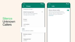 WhatsApp silence unknown callers