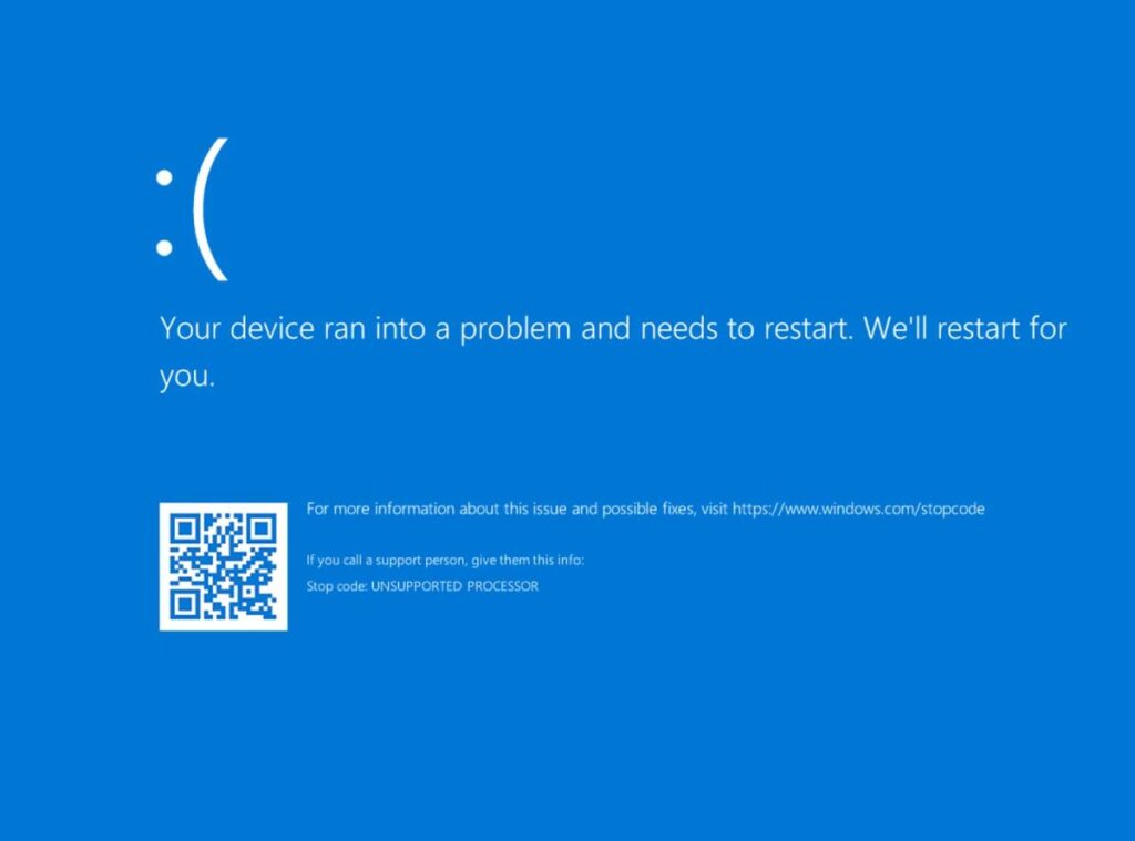 Microsoft Is Looking Into BSOD With "Unsupported Processor" Error ...