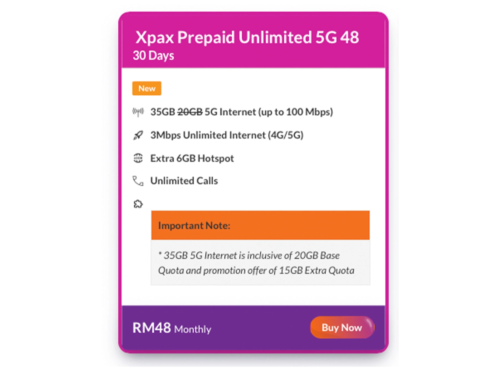 celcomdigi xpax prepaid unlimited 5g 48