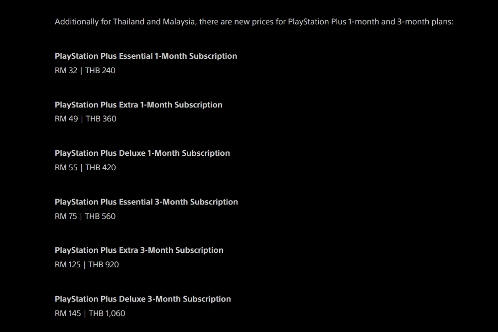 Sony Quietly Raises 1-Month, 3-Month PS Plus Subscription Prices