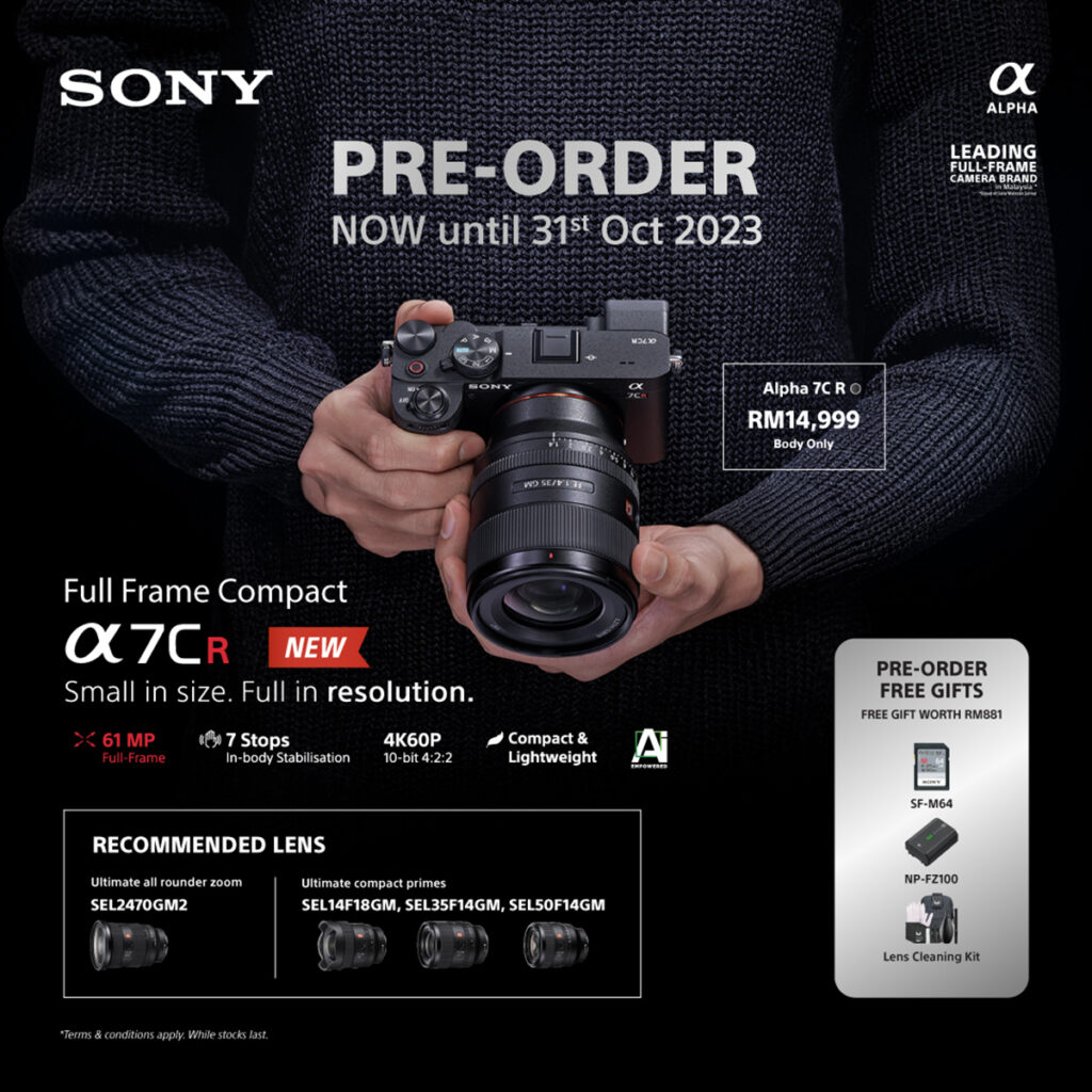 Sony A7C II A7CR pre-order price Malaysia