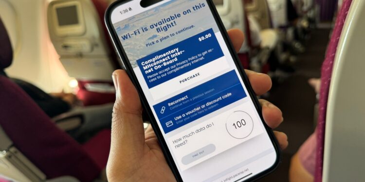 Malaysia Airlines in-flight WiFi hands on