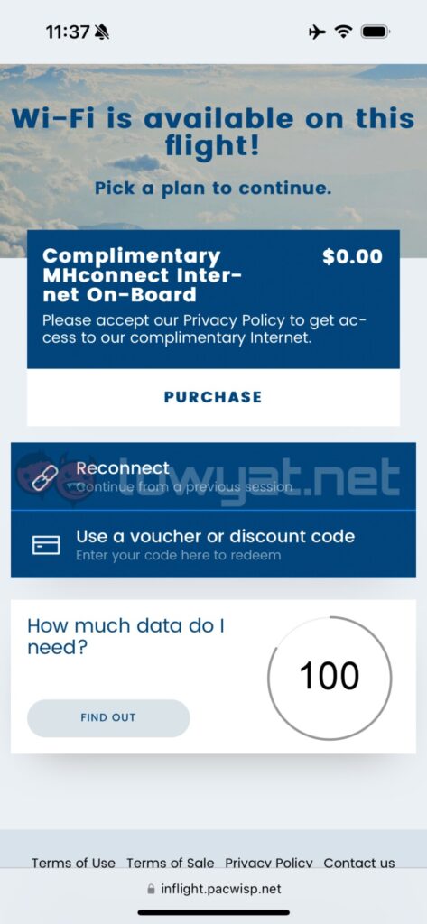 Malaysia Airlines in-flight WiFi hands on