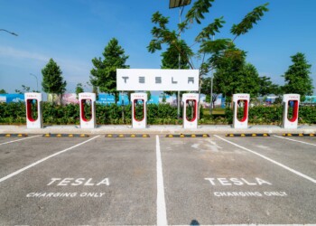 Tesla Supercharger Gamuda Cove chargers