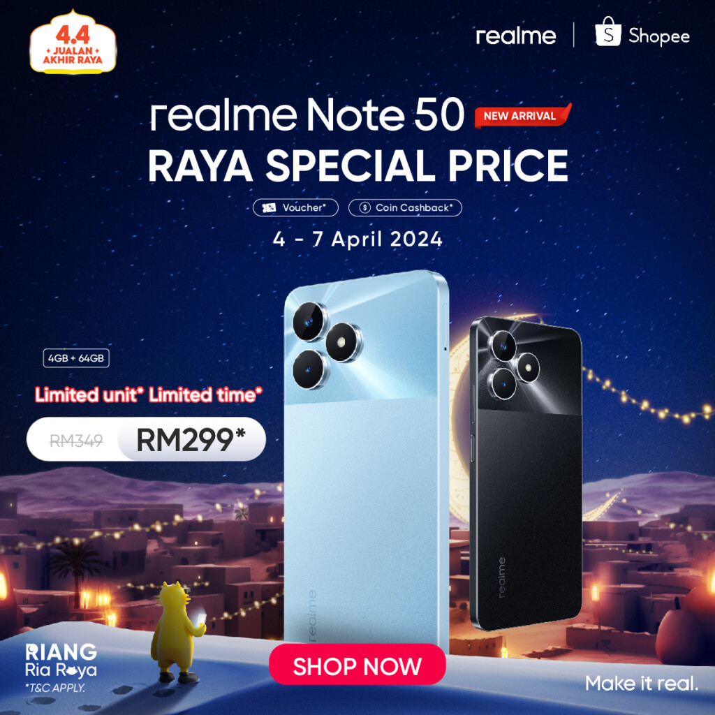 realme note 50 launch malaysia