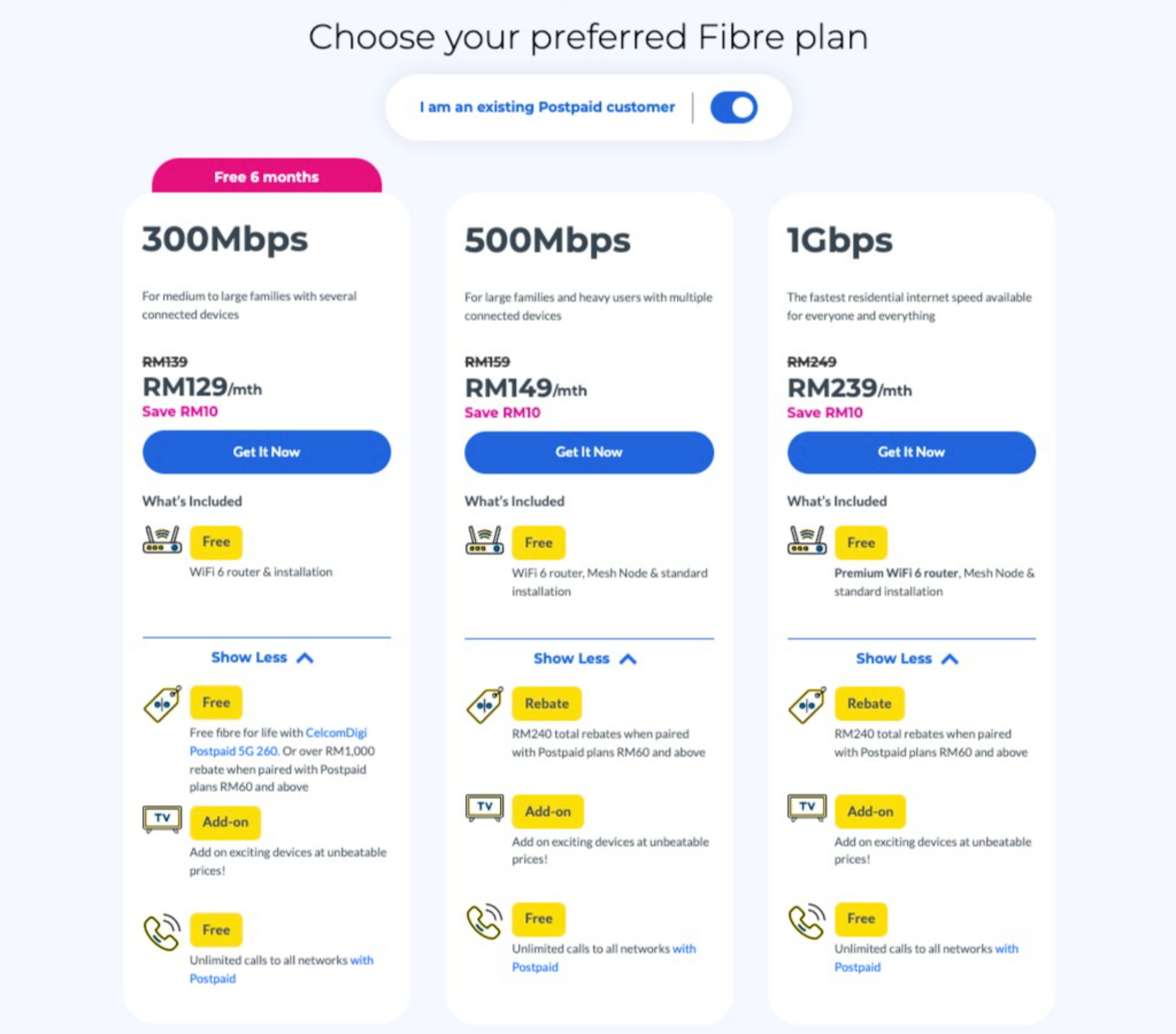 CelcomDigi Fibre 1Gbps price revision