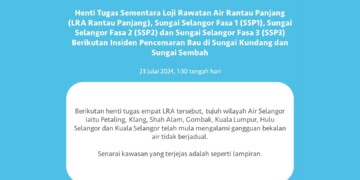 Air Selangor 23 july water disruption