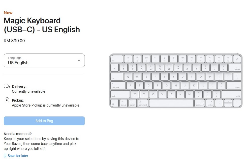 Apple Magic Keyboard TKL screencap