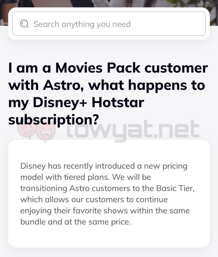 Astro changes Distney Plus Hotstar offering to basic tier