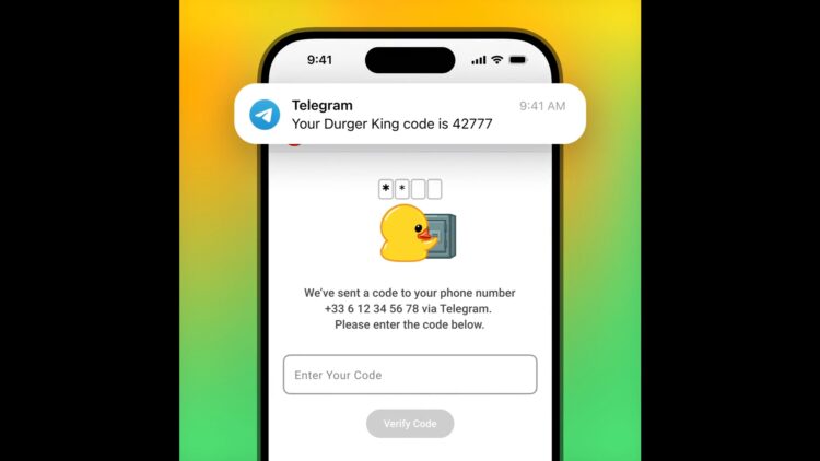 Telegram phone number verification