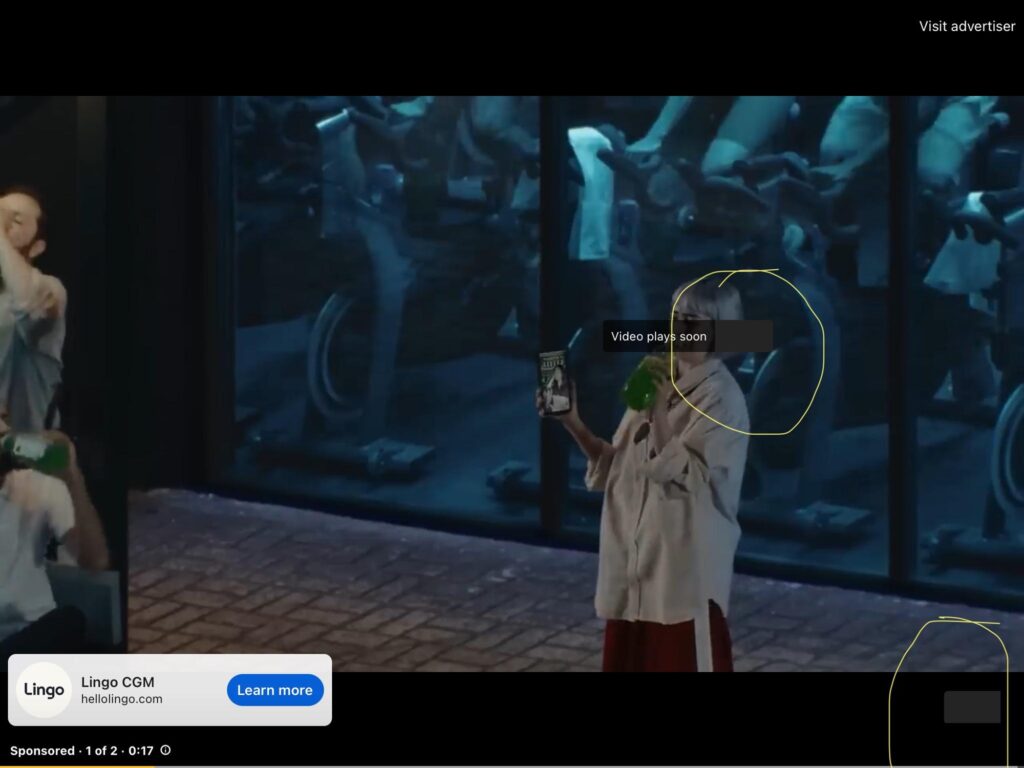 YouTube ad obscure