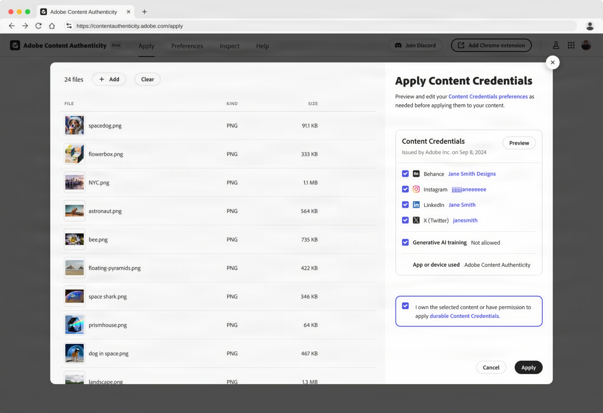 adobe content authenticity web app beta