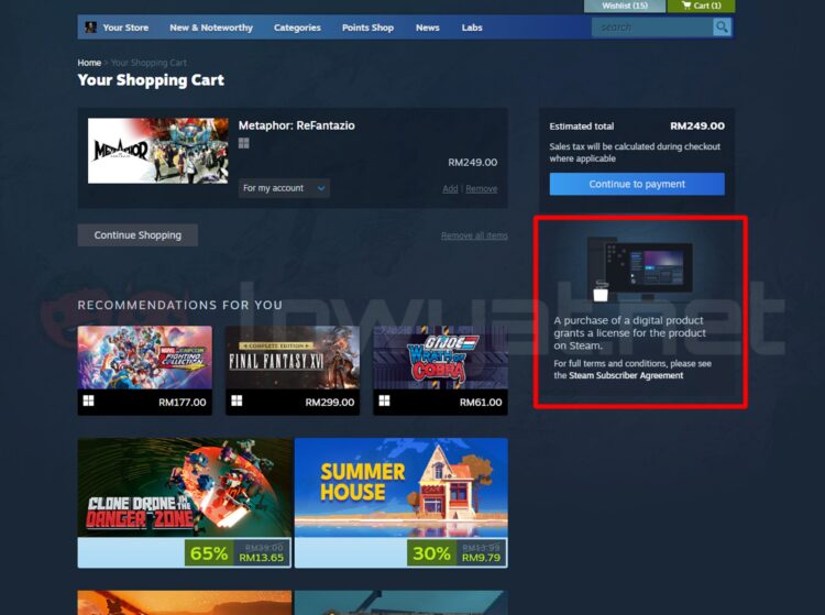 steam now displays eula on most prouct pages