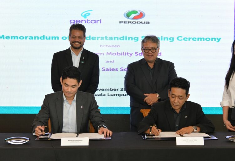 perodua signs partnership with petronas and gentari