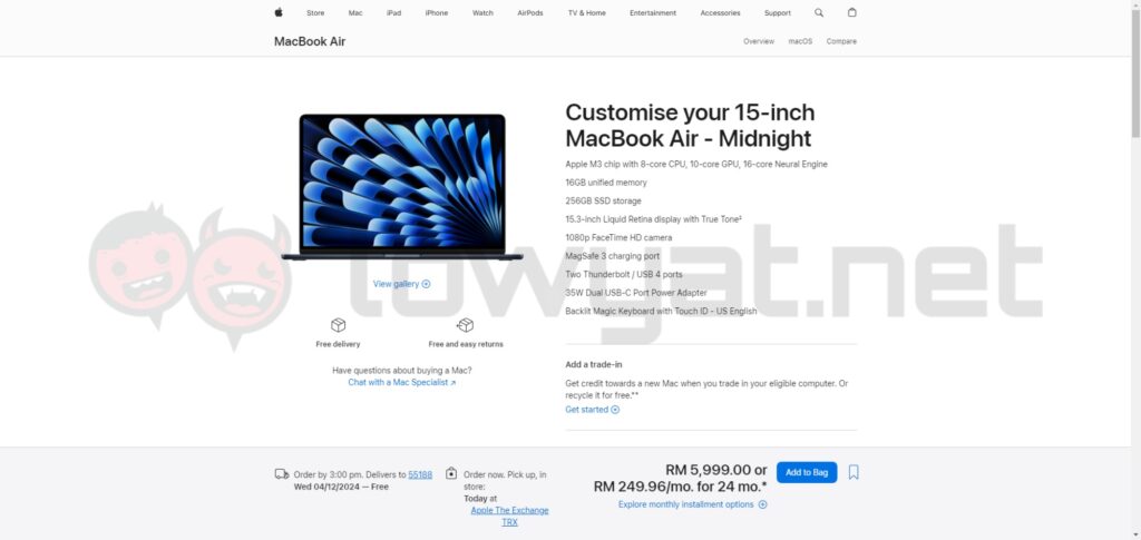 Apple knocks down M3 MacBook Air pricing Malaysia