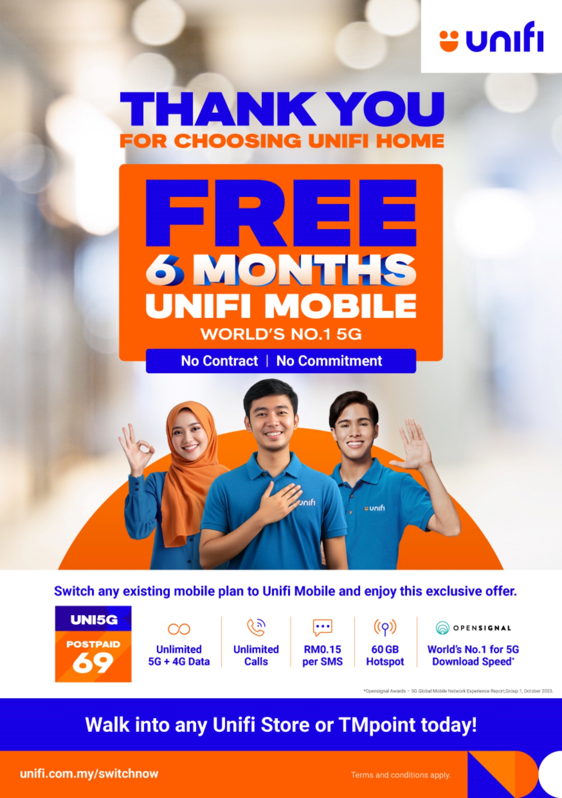 unifi mobile free six month