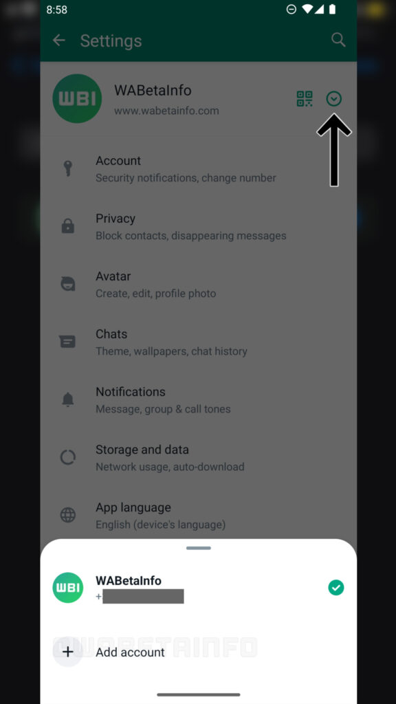 WhatsApp Beta new multi-account feature