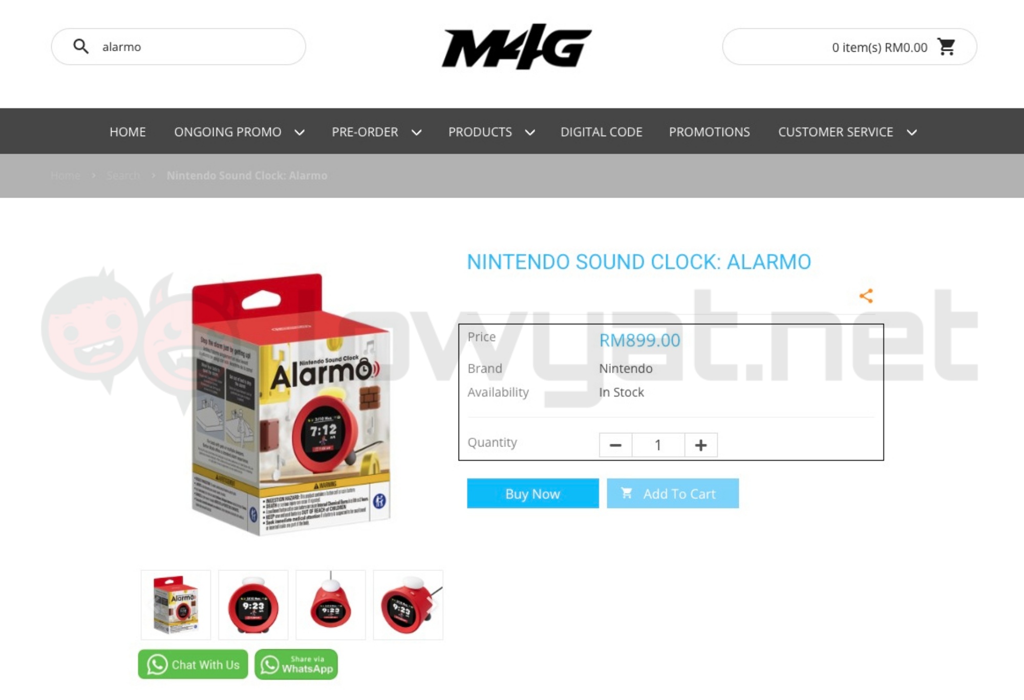 nintendo alarmo rm899 via local retailer