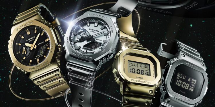 Casio G-SHOCK Fine Metallic series Tough Silicone Band feat