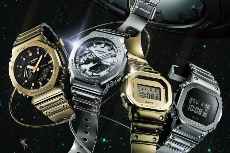 Casio G-SHOCK Fine Metallic series Tough Silicone Band feat