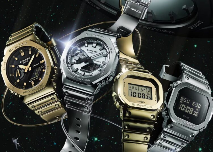 Casio G-SHOCK Fine Metallic series Tough Silicone Band feat