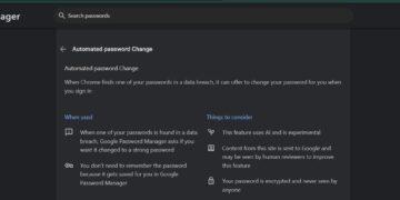 Google Chrome AI passwords