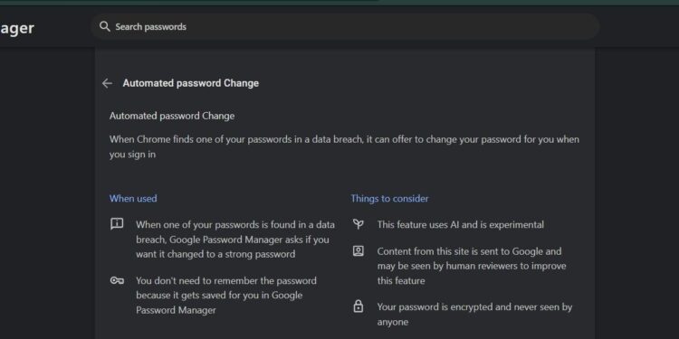 Google Chrome AI passwords